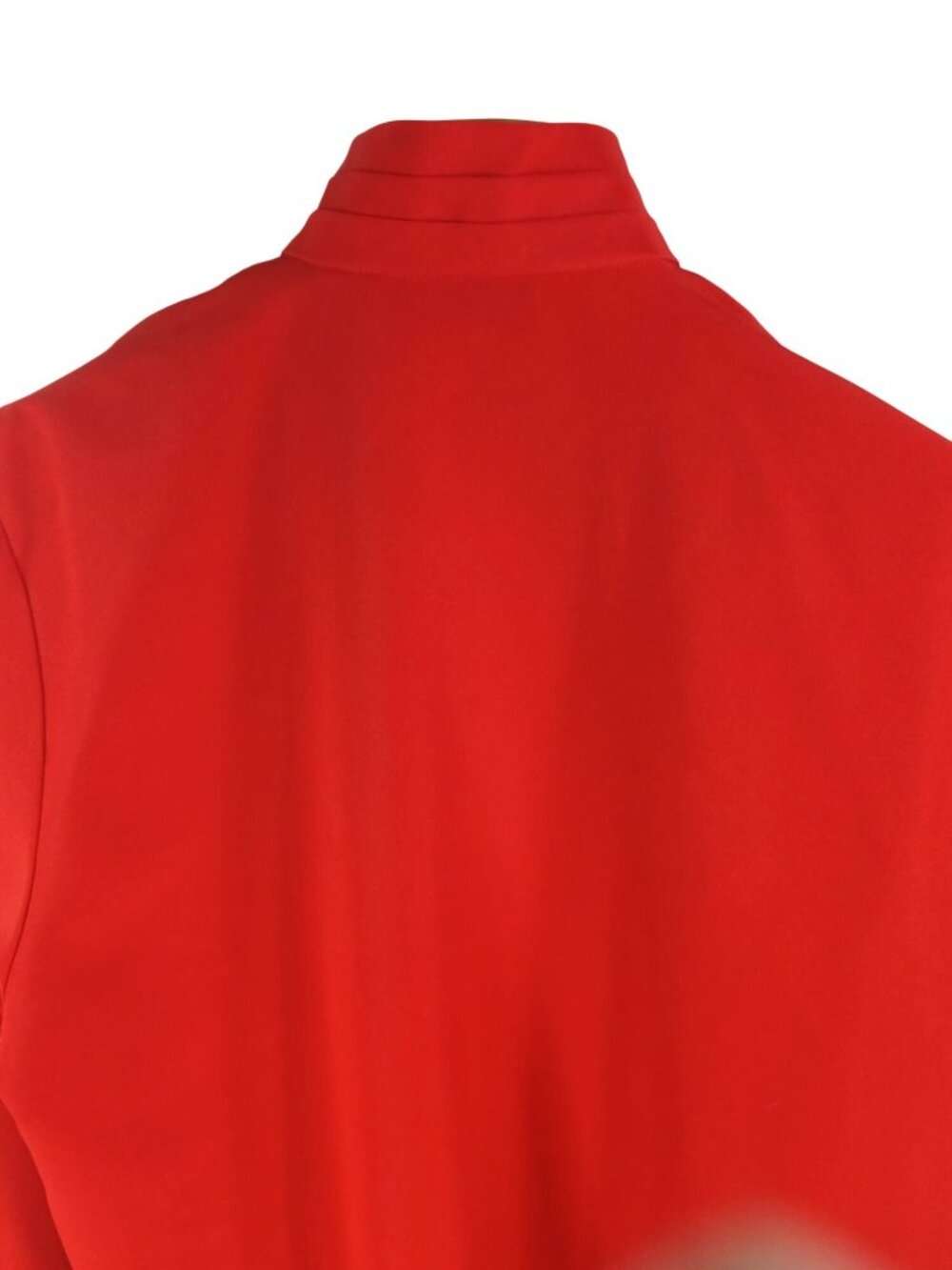 Vintage 80s Hill Archer Red High Neck Pleated Blouse Size 12 Long Sleeve Pleated - Picture 11 of 16